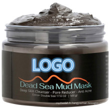 Le nettoyant pour la peau en profondeur de formule naturelle pure personnalisée réduit les points noirs acné masque de boue de la mer morte